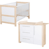 roba Chambre bébé duo lit commode Matilda bois 70x140 cm