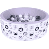 knorr toys® Bällebad soft Cute Animals 150 Bälle grau weiß transparent