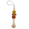 The Cotton Cloud Silikoni Soother Chain Animal Rust