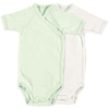 Alvi ® body de manga corta 2-pack menta + blanco