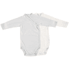 Alvi ® Langærmet bodysuit 2-pack grå + hvid