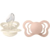 BIBS Soother Couture Ivory / Blush Silicone 6-36 mesi, 2 pezzi.
