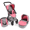 BAYER CHIC 2000 Kombipuppenwagen Fides 3 in 1 melange pink