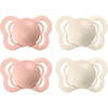 BIBS Soother Couture Ivory / Blush Silicone 0-6 mesi, 4 pezzi.