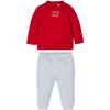 OVS Set Felpa e Pantaloni Scooter, rosso/grigio