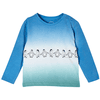 s. Oliver tričko s motivem tučňáků s dlouhým rukávem bílomodré
