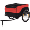 HOMCOM Transportanhänger fürs Fahrrad rot, schwarz