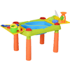 HOMCOM Kinder Sandkastentisch mit 16-tlg. Zubehör grün, gelb, orange