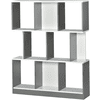 HOMCOM Bücherregal grau/weiß