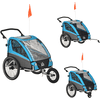 HOMCOM 3in1 Kinderwagen auch als Jogger und Fahrradanhänger blau