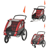 HOMCOM 3in1 Kinderwagen auch als Jogger und Fahrradanhänger rot