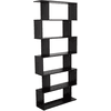 HOMCOM Bücherregal mit 6 Fächer schwarz