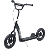 HOMCOM Kinderroller Anti-Rutsch Trittfläche, Metallfahrradständer zum Parken, schwarz