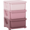 HOMCOM Aufbewahrungsboxen für Spielzeug Rosa