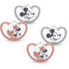 NUK Ciuccio Space Disney "Mickey" 0-6 mesi 4 pezzi in grigio/rosso