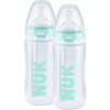 NUK Biberón First Choice ⁺ Anti-Colic 300 ml, Temperatura Control en un paquete doble
