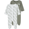 name it Schlafoverall 2er Pack Agave Green Crocodile