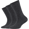 Camano sokker antrasitt 3-pack økologisk bomull