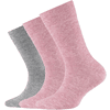 Camano ponožky pink melange 3-pack organic cotton 