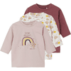 name it Lot de 3 t-shirts manches longues Nbftacca Crushed Berry