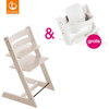 STOKKE® Tripp Trapp® Hochstuhl Buche Whitewash + gratis Baby Set weiß

