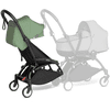 BABYZEN Kinderwagen YOYO 6+ connect Black mit Textilset Peppermint