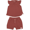 Sterntaler Set camicia con pantaloncini rosso chiaro