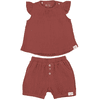 Sterntaler Set skjorte med shorts lys rød