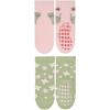 Sterntaler ABS sokken dubbel pak kat en bloemen roze