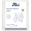 Alvi ® Molton vaipat 2-pack valkoinen 80 x 80 cm.