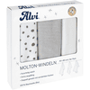 Alvi ® Pañales Molton paquete de 3 Aqua Dot 80 x 80 cm