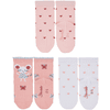 Sterntaler Lot de 3 chaussettes pour bébé Coeurs/Souris roses  