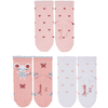 Sterntaler Vauvan sukat 3-pack sydämet/hiiri vaaleanpunainen  