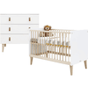 Bopita Babyzimmer Indy 2-teilig 60 x 120 cm weiß / natur
