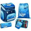 Scooli EasyFit-koululaukkusetti Shark Alarm, 5-osainen.