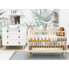 Bopita Babyzimmer Indy 2-teilig 60 x 120 cm weiß/natur mit Wickelaufsatz