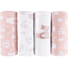 kindsgard Paños de muselina handklad paquete de 4 rosa
