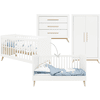 Bopita Babyzimmer Fenna 3-teilig 70 x 140 cm umbaubar weiß / natur 