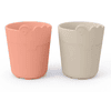 Done by Deer™ Tasse enfant Kiddish Croco PP sable/corail lot de 2