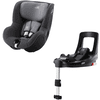 Britax Römer Seggiolino auto Reboarder Dualfix 3 i-Size Midnight Grey, inclusa Base Flex iSENSE