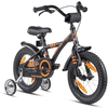 PROMETHEUS BICYCLES ® Kinderfiets 14 inch Zwart Mat & Orange 