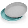 reer Assiette enfant Growing bleu/gris, lot de 2