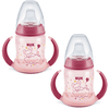 NUK Drinkfles First Choice ⁺ Glow in the Dark Girl, 150 ml in roze, 2 stuks