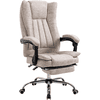 Vinsetto Bürosessel mit Wippfunktion, ergonomisch, Kunstleder Schwarz/Beige