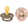 BIBS Soother Colour Dark Oak/ Blush 0-6 mesi, 2 pezzi.