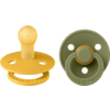 BIBS® Schnuller Colour Honey Bee/Olive 0-6 Monate, 2 Stk.