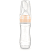 haakaa® Fütterflasche, Squeeze mit Löffel peach
