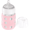 lifefactory Baby-Weithalsflasche 235 ml mit Silikonsauger, desert rose