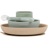 Nattou Kit vaisselle enfant sable/vert 4 pièces