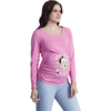 M.M.C. Umstandslangarmshirt Best Mom Ever mit Motiv Rosa